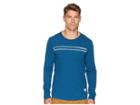 Hurley Faded Jersey Long Sleeve Knit (blue Force) Men's Clothing