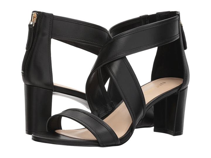 Nine West Pearlita Block Heel Sandal (black Soft Calf) High Heels