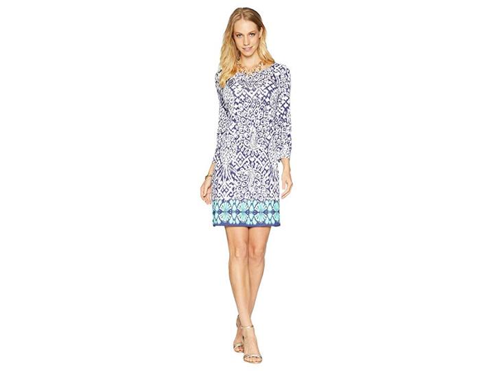 Lilly Pulitzer Hollee Dress (bright Navy Pineapple Party Engineered Knit) Women's Dress