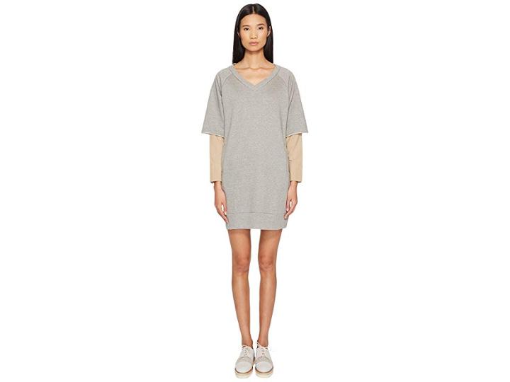 Y's By Yohji Yamamoto Shirt Sleeve Dress (grey) Women's Dress