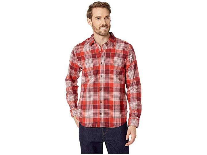 Toad&co Flannagan Long Sleeve Shirt (barbera Red) Men's Long Sleeve Button Up