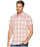 Calvin Klein Jeans Short Sleeve Gauze Check Button Down (fox Glove) Men's Short Sleeve Button Up