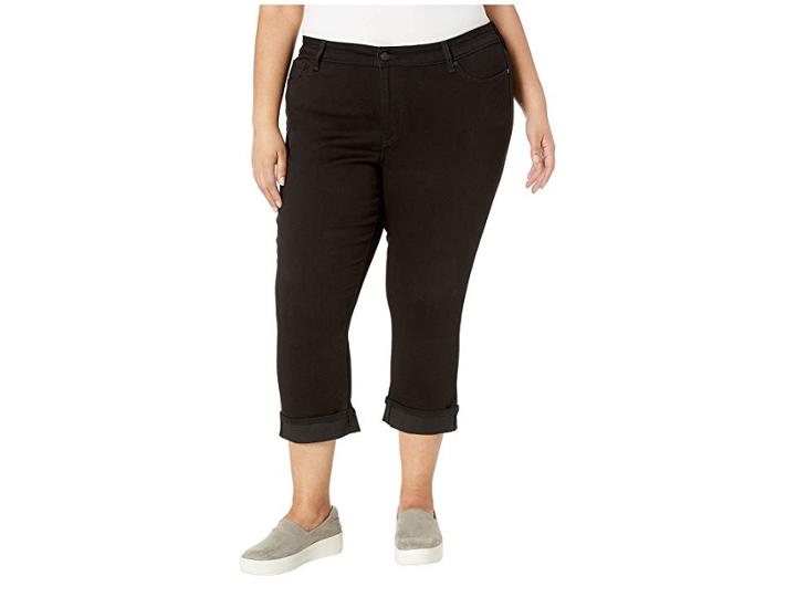 Signature By Levi Strauss & Co. Gold Label Plus Size Mid-rise Capri Jeans (noir) Women's Jeans