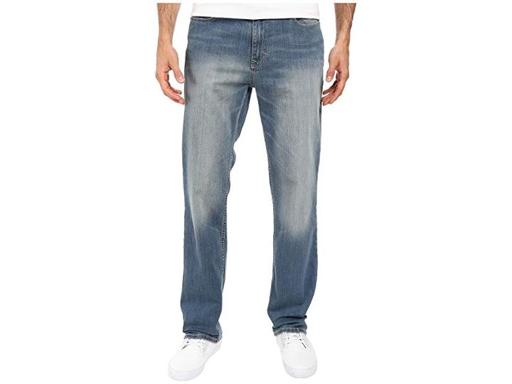 Calvin Klein Jeans Straight Denim In Silver Bullet (silver Bullet) Men's Jeans