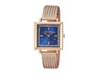 Steve Madden Square Case Ladies Alloy Band Watch Smw182 (rose Gold) Watches