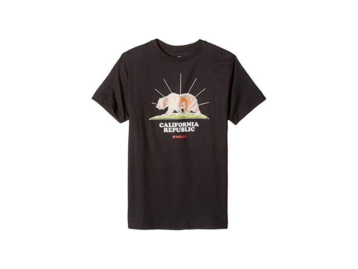 O'neill Kids Republic Short Sleeve Screen Tee (big Kids) (black) Boy's T Shirt