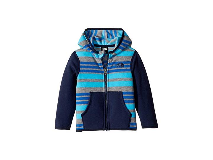 The North Face Kids Glacier Full Zip Hoodie (infant) (turkish Sea Variegated Stripe Print/cosmic Blue) Girl's Sweatshirt