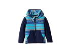 The North Face Kids Glacier Full Zip Hoodie (infant) (turkish Sea Variegated Stripe Print/cosmic Blue) Girl's Sweatshirt