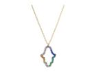 Shashi Rainbow Hamsa Necklace (gold Multi) Necklace
