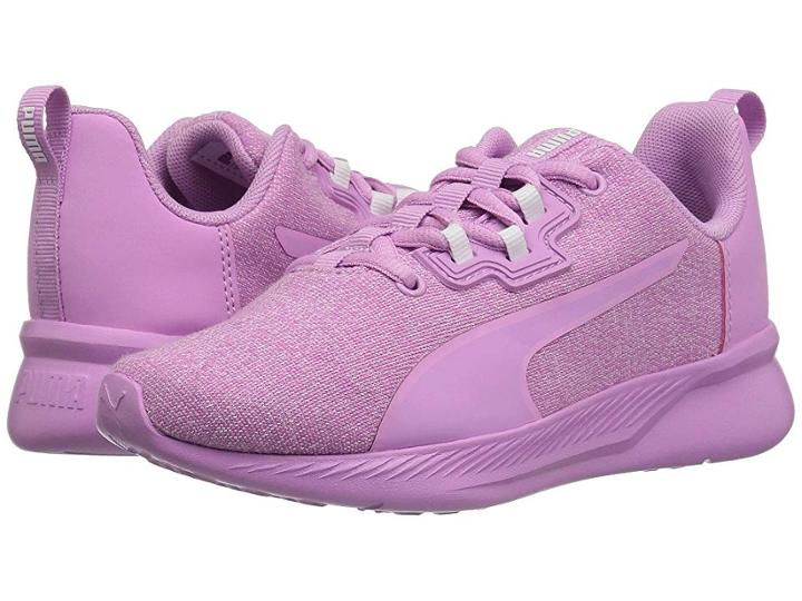 Puma Kids Tishatsu Runner Knit (little Kid) (orchid/puma White) Girl's Shoes