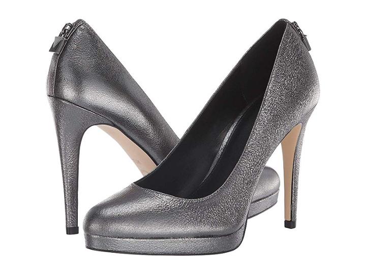 Michael Michael Kors Antoinette Pump (anthracite Sparkle Metallic) High Heels