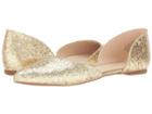 Nine West Starship D'orsay Flat (light Gold Synthetic) Women's Shoes