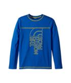 The North Face Kids Long Sleeve Amphibious Tee (little Kids/big Kids) (turkish Sea/canary Yelow) Boy's T Shirt