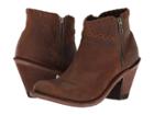 Old West Boots Crisscross Stitch Ankle Boot (brown) Cowboy Boots