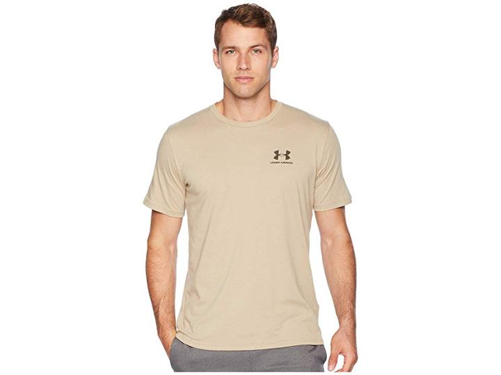 Under Armour Sportstyle Left Chest Short Sleeve (city Khaki/black) Men's Clothing