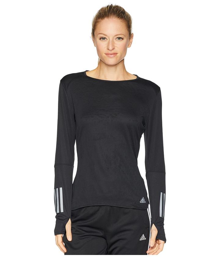 Adidas Response Long Sleeve Tee (black) Women's T Shirt