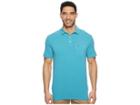 Vineyard Vines Edgartown Contrast Feeder Stripe Performance Polo (capri Blue) Men's Clothing
