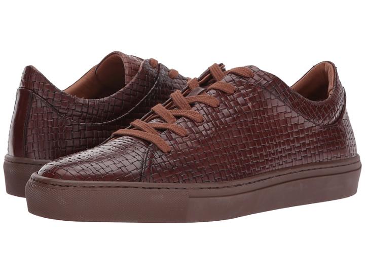Aquatalia Alaric (medium Brown Embossed Soft Full Grain) Men's Lace Up Casual Shoes