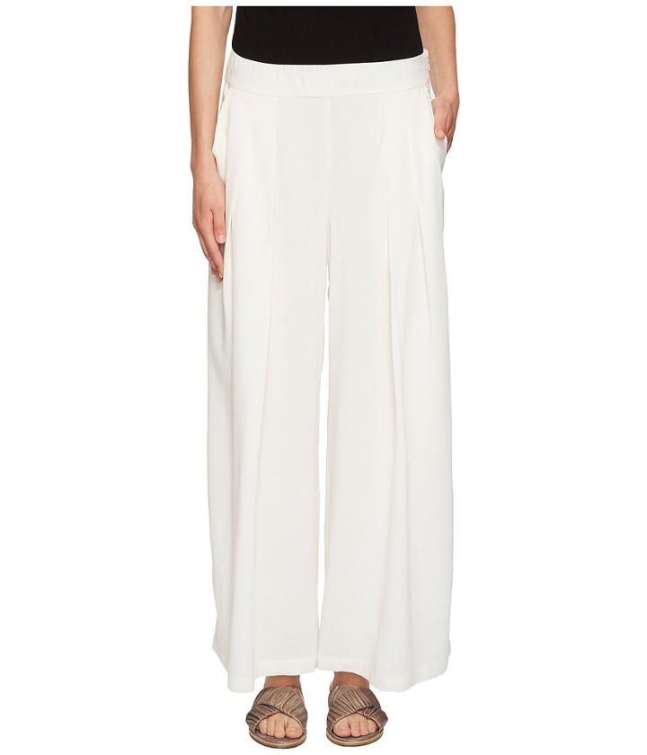 Eileen Fisher Wide Leg Pants (white) Women's Casual Pants