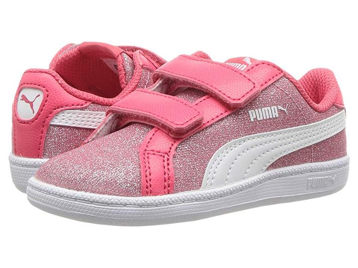 Puma Kids Smash Glitz Glamm V (toddler) (paradise Pink/puma White) Girls Shoes