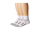 Feetures Eliter Ultra Light Quarter 3-pair Pack (white/black) Crew Cut Socks Shoes