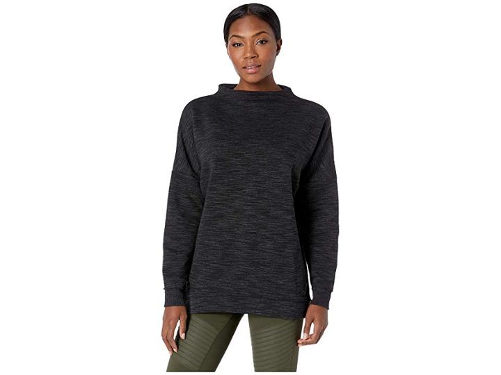 Reebok Elements Marble Oversized Crew (black) Women's Clothing