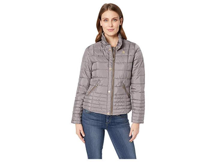 U.s. Polo Assn. Puffer Jacket (gray) Women's Coat