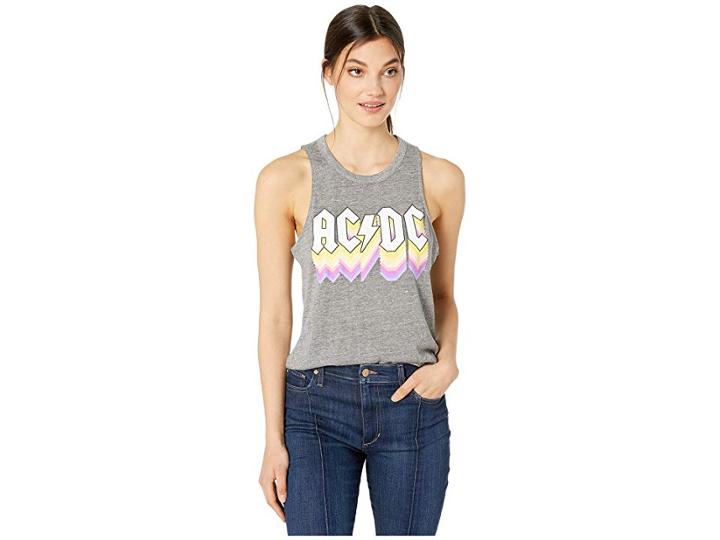 Chaser Tri-blend Basic Muscle Tank (streaky Grey) Women's Clothing