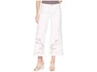 Liverpool Lvpl By Liverpool Callie Cropped Wide Leg With Cut Out Eyelet Embroidery In Comfort Stretch Denim In Bright White (bright White) Women's ...