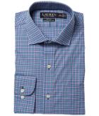 Lauren Ralph Lauren Slim Fit No-iron Cotton Dress Shirt (duke Blue/lime Multi) Men's Long Sleeve Button Up