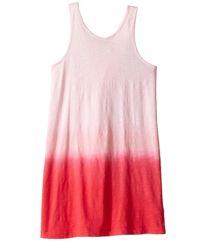 Splendid Littles Dip-dye Cross Back Dress (little Kids) (dark Coral) Girl's Dress