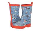 Hatley Kids Limited Edition Rain Boots (toddler/little Kid) (robotic Dinos Navy/red) Boys Shoes