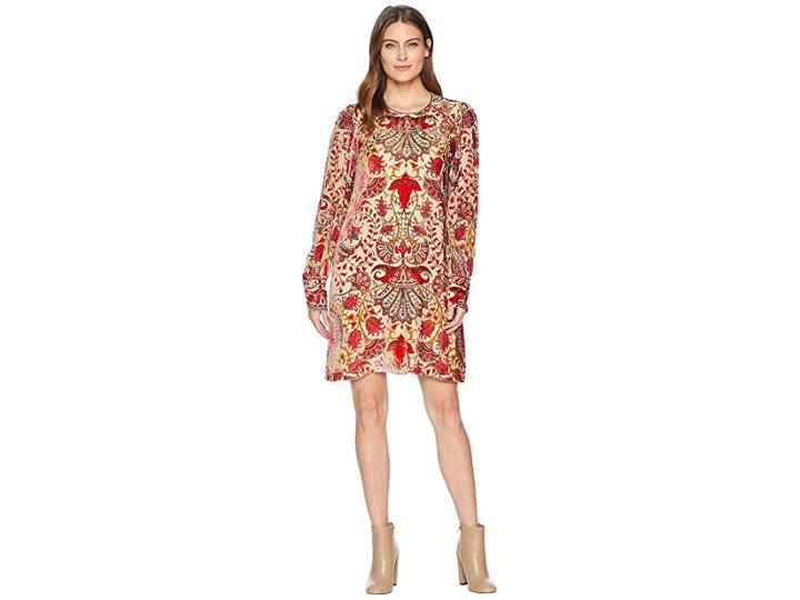 Hale Bob Odile Medallion Burnout Dress (red) Women's Dress