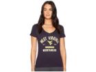 Champion College West Virginia Mountaineers University V-neck Tee (navy) Women's T Shirt