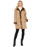 Kc Collections Reversible Faux Fur Coat (taupe) Women's Coat