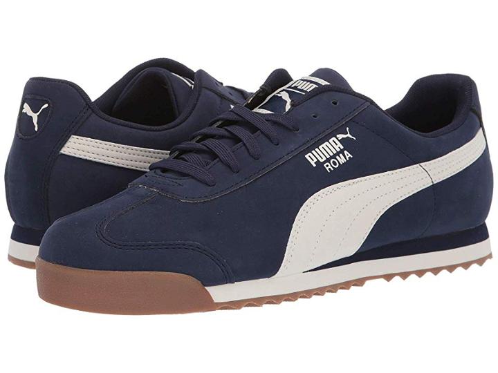 Puma Roma Smooth Nubuck (peacoat/whisper White) Men's Shoes
