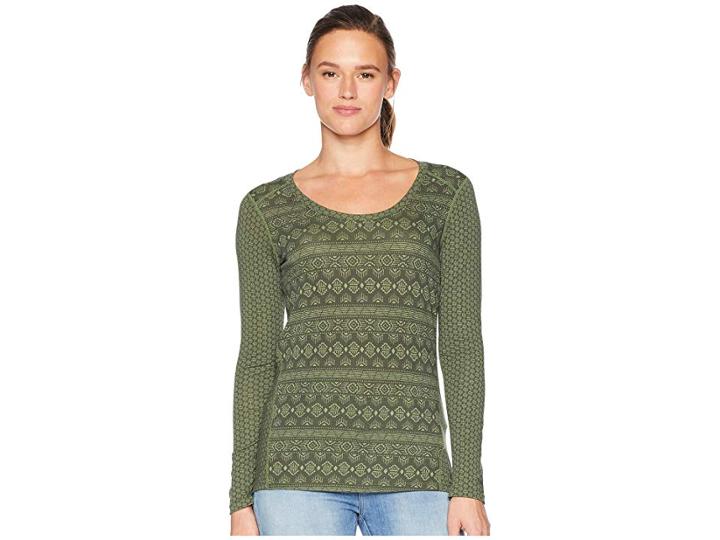 Marmot Simone Long Sleeve (vine Green/metallic Geo) Women's Long Sleeve Pullover