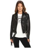 Boutique Moschino Biker Jacket (black) Women's Coat