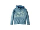 Nike Kids Therma Full Zip Graphic Training Hoodie (big Kids) (celestial Teal/blue Force/volt) Boy's Sweatshirt