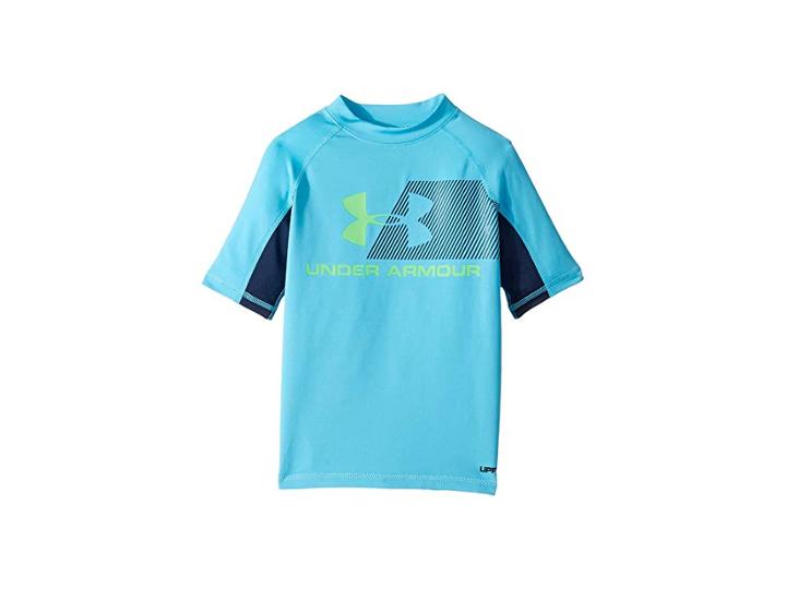 Under Armour Kids H20 Reveal Short Sleeve Rashguard (toddler) (alpine) Boy's Swimwear