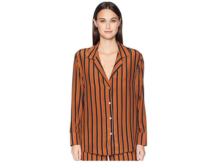 Maison Du Soir Fleur Top (tobacco Stripe) Women's Pajama