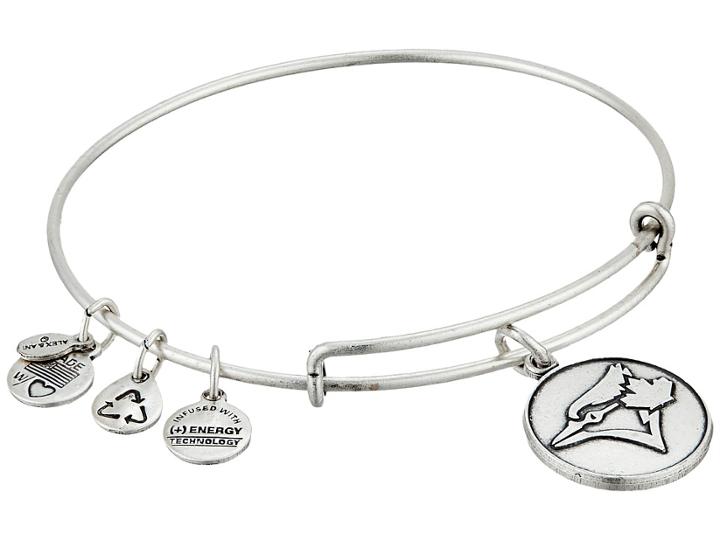 Alex And Ani Mlb(r) Toronto Blue Jays Charm Bangle (rafaelian Silver Finish) Bracelet
