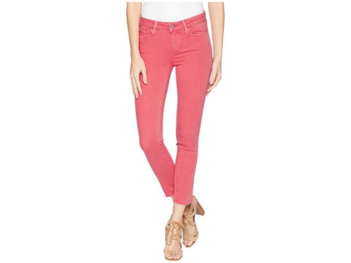 Paige Verdugo Crop W/ Raw Hem In Vintage Wildflower (vintage Wildflower) Women's Jeans