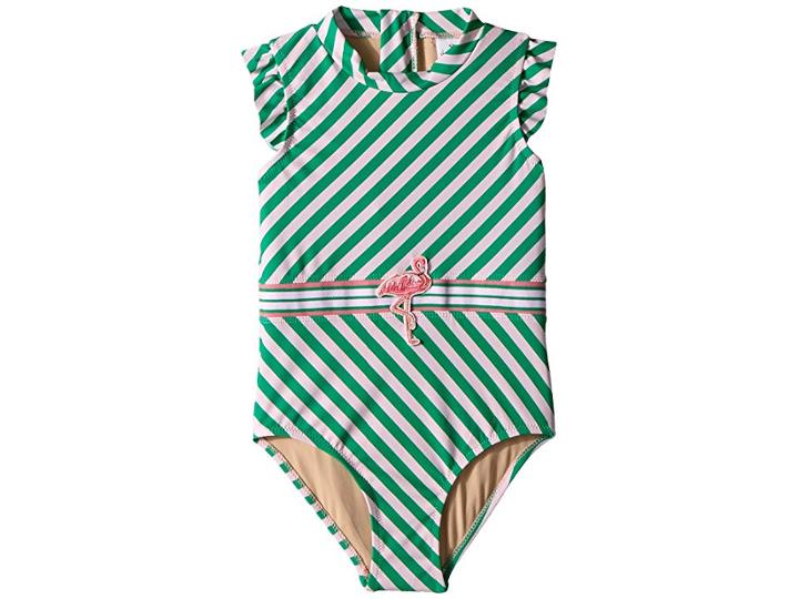 Shade Critters Fashion Flamingo Belt One-piece (toddler) (green) Girl's Swimsuits One Piece