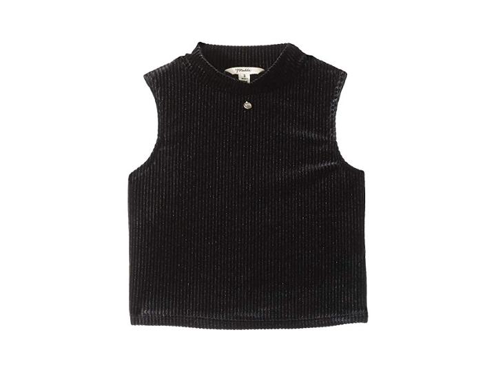 Maddie By Maddie Ziegler Mock Neck Top (big Kids) (black) Girl's Clothing