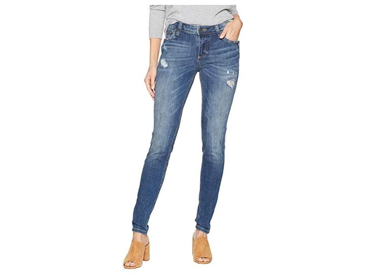 Kut From The Kloth Mia Toothpick Skinny Notch Front Pocket Jeans In Rallied (rallied/medium Base Wash) Women's Jeans