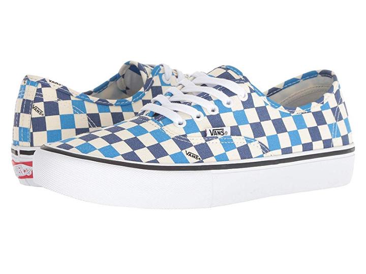 Vans Authentictm Pro ((checkerboard) Classic White/indigo Bunting) Men's Skate Shoes