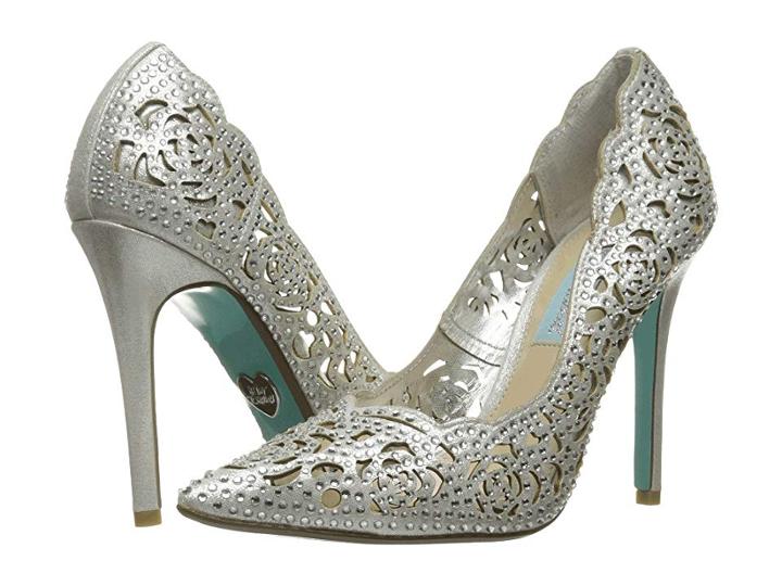 Blue By Betsey Johnson Elsa (silver Fabric) High Heels