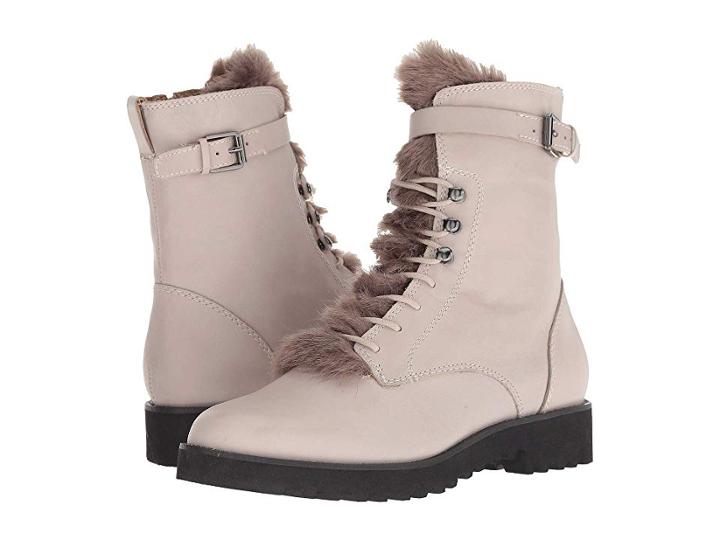 Franco Sarto Canon (steel Butter Nappa Leather/faux Fur) Women's Shoes