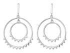 Rebecca Minkoff Ellie Double Circle Drop Earrings (silver) Earring